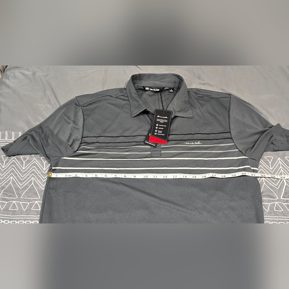 Travis Mathews Men's Coto Performance Chest Stripe Polo Size Large - Picture 5 of 7